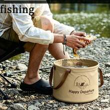 1pc 12L & 6.8L Collapsible Water Bucket, Multi-Functional Portable Foldable Foot Bath Basin, Outdoor Travel Storage Bucket, Suitable For Camping, Hiking, Dorm, Home Foot Bath And Cleaning - Multicolor - View 5