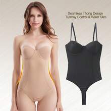Men Shapewear Bodysuits - Black - View 4