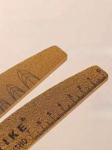 2pcs 100/180 Grit Professional Double-Sided Sandpaper Nail Files, Suitable For Acrylic Nails And Natural Nails, Washable And Durable, With Ruler And Nail Shape Templates, Manicure Tools Nail Care Supplies - Multicolor - View 2