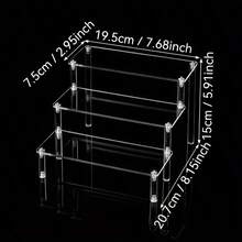 Transparent Acrylic Tiered Display Stand, Blind Box Figure Storage Rack, Desktop Organizer Multi-Layer Cosmetic Shelf - Multicolor - View 12