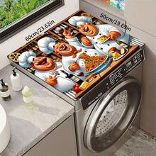 1pc Happy Chef Print Diatom Mud Kitchen Drain Mat, Absorbent Quick-Drying Non-Slip Coffee Machine Pad, Suitable For Kitchen Countertop, Dish Rack, Dining Table And Coffee Bar Decoration - Multicolor - View 11