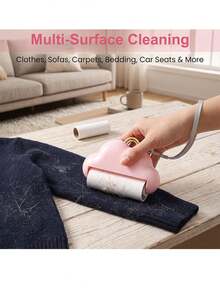 5pcs Mini Lint Roller ,Reusable Lint Roller For Travel, Pet Hair Remover Portable Lint Roller For Clothes With 150 Sheets Refillable ,Portable Lint Roller For Essentials & Travel Accessories - 1 Handle + 4 Replacements - View 3