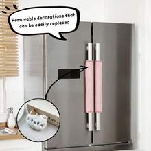 1/2/6pcs Refrigerator Microwave Anti-Oil Door Handle Covers, Washable Pull Door Handle Protectors, Handle Covers, Suitable For Microwave, Oven, Glass Anti-Stain Door, Door, Swing Rope, Kitchen Decor, Home Decor, Farmhouse Decor, All Season Use - Multicolor - View 7