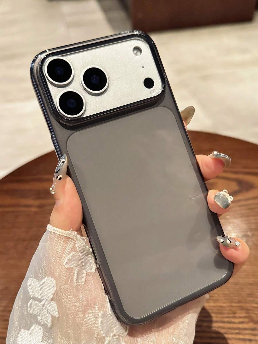 Simple Clear Transparent Hard Shell Phone Case Compatible With IPhone 17 Pro Max 17 Pro 17 16 Pro Max 16 Pro 16 15 Pro Max 15 Pro Max 15 Pro 15 Pro Max 14 Pro 13 Pro Max Shockproof Protection Back Cover - Black - View 1