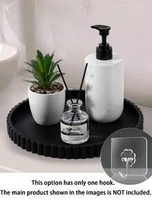 23cm Lace Round Silicone Bathroom Countertop And Vanity Tray - Silicone Bathroom Tray For Holding Makeup, Jewelry, Candles, Soap Dispensers, Modern Bathroom Decor, Coffee Table Decor, Candles, Perfumes And Plant Display Tray. - Multicolor - View 8