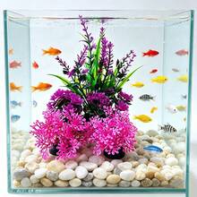 3件組水族箱裝飾植物，魚缸裝飾植物，彩色魚缸配件，迷你魚缸塑膠裝飾植物，適用於水族箱 - 歡樂水族 - 查看 1