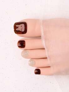 New Cross-Border Semi-Cured Gel Toe Nail Stickers, Glitter Sparkle Design, In Stock Wholesale, Waterproof And Long-Lasting - Multicolor - View 6