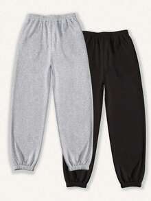 2pcs/Set Women's Letter Print Fashion Versatile Fleece Sweatpants Set, Casual Winter Style - Multicolor - View 6