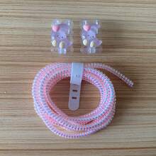 Protectores de cable para cargador de , protector de cargador con patrón adorable, salvador de cable de teléfono y sujetador USB compatible con iPhone 16 15 14/13/12/11 Pro Max - Multicolor - Ver 14
