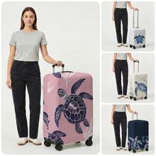 Fresh Ocean Element Sea Turtle Print Luggage Protective Cover, Suitable For 18-32 Inch Suitcases, With Strong Elasticity To Protect Luggage (Anti-Scratch, Anti-Dust) And Decorate Luggage (Turn Regular Suitcase Into Personalized One), Luggage Cover, Travel Accessory. - Multicolor - View 8