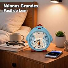 Unisex Practical Style For Bedroom And Office Desk Clock - Blue - View 3