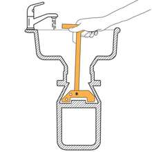 Desatascador de basura, llave de eliminación de basura, herramienta de eliminación de basura de plata, para reparación de eliminación de basura, desatascar la obstrucción del fregadero de cocina - plateado - Ver 4