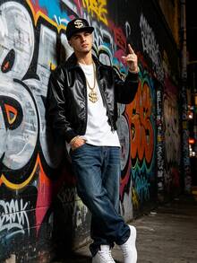 4Pcs Forever & Moment 80s 90s Hip Hop Costumes Outfit Kit Fake Gold Chain Necklace Dollar Sign Cap Jewelry Set Rapper Accessories,Halloween - Multicolor - View 3