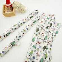 10/30/60 Sheets Cartoon Christmas Tree Colorful Lights Snowman Pattern Wrapping Paper - 50*35cm Gift Wrapping Paper, Suitable For Christmas Gift Decoration, Birthday Gift Wrapping, Bouquet Wrapping, Gift Bag Filler And Party Gifts, Seasonal Wrapping - Multicolor - View 3
