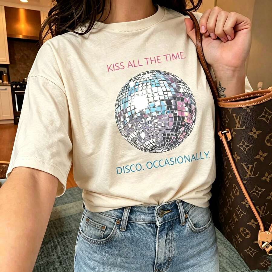 Women T-Shirts - 杏色2 - 查看 1