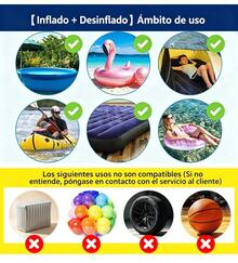 Electric Air Pump Portable Inflator Air Compressor For Mattress Pool Inflatable With 3 Nozzles S/M/L Accessory - Black - View 12