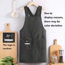 1PC Solid-Colored Cross-Fronted Sleeveless Apron, A Simple And Stylish New Design For Home Kitchens. Waterproof And Oil-Resistant, Perfect For Cooking And Dining Purposes. - Multicolor - View 9