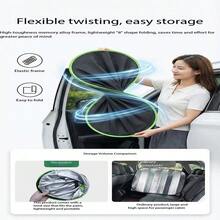 Car Sun Shade, Heat Insulation Sun Curtain, Front Windshield Sunshade, Car Window Sunshade, Universal For Off-Road Vehicles, Heat Reflective Sunshade With Double Layer Insulation, Foldable Sun Protection Cover For UV Protection And Interior Cooling - Multiple Styles - View 11