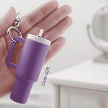 50pcs 14 Color Mix Plastic Mini Cup Keychain, The Perfect Gift For Friends And Sports Enthusiasts, Suitable For Various Scenarios Such As Backpacks And Keys Keychain Colored Mini Cup Keychain - Multifunctional Keychain For Lipstick - 14 Colors Mix - View 9