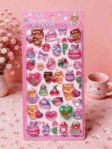 Adesivos de Selo 3D em Relevo de Comida Japonesa Sushi, Selo de Gota de Cristal Fofo de Shiba Inu e Panda, Perfeito para Decorar Planejador, Diário, Colagem, Capa de Telefone, Álbum de Fotos DIY e Presentes de Feriado - Multicolorido - Visão 16