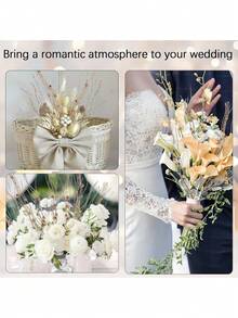 10/5pcs Artificial Glitter Plant Stems With Berries, Sparkling Faux Flower Christmas Tree Decor, Wedding Party, Home Indoor Table, Bedroom Decoration, Christmas Gift, Vine DIY Decoration Accessories, Christmas Tree Christmas Plant Decor - Champagne - View 8