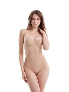 Men Shapewear Bodysuits - Black - View 7