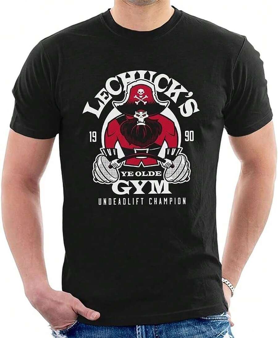 Monkey Island LeChucks Gym Men's T-Shirt Black - 黑色 - 查看 1