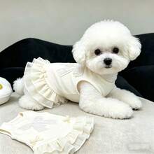 1件寵物用品 寵物服飾 寵物洋裝 春夏薄款透氣浪漫公主風洋裝 公主風蓬蓬裙涼感防掉毛洋裝 Happy Puppy 狗狗衣服 貓咪衣服 貓咪洋裝 公主洋裝 吉娃娃狗狗衣服 小型犬洋裝 吉娃娃洋裝 幼犬貓咪公主套裝 可愛狗狗衣服 寵物用品 幼貓幼犬服飾 比熊犬 泰迪犬 博美犬 約克夏梗犬套裝 可愛狗狗背心 適合小型與中型貓狗 - 白色 - 查看 6