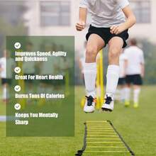 1pc 3 Meters 6-Section/4m 8-Section/6m 12-Section/8m 16-Section Agility Training Ladder, Detachable Portable Football Speed Training Ladder - Multicolor - View 7