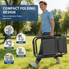 Folding Chairs - Grey - View 3