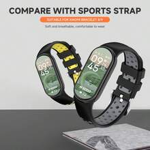 1件裝 柔軟矽膠錶帶，適用於 Mi Band 8 9 10，運動手錶錶帶手環替換配件，相容 Mi Band 10 9 8 - Compatible With Xiao Mi band 8/9/10 - 查看 3