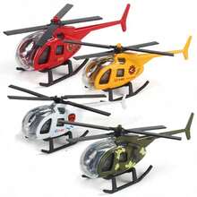 1/2/3/4PCS Helicopter Airplane Model, All Metal Material, Model Toy, Furniture Decoration Ornament, Decorative Item, Display Piece, Birthday Gift, Holiday Gift, Perfect Gift, Gift, Toy - Multicolor - View 4