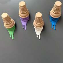 3D Ice Cream Hook, This Fun And Colorful Melting Ice Cream Decoration Can Add A Sweet Touch To Any Purpose You Desire. It Is Perfect For Hanging Pool Towels Or Kitchen Towels. - View 7