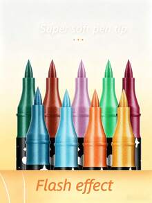 96/72/48/24 Colors Dual-Tip Glitter Marker Set, Dual-Color Brush Markers, Glitter Painting Pens, Thick Soft Tip Non-Fading Pearlescent Shiny Pens, Glitter Marker Soft Tip, Painting Tools, Watercolor Pens, Art Creation; Back To School Gift, Halloween Gift, Christmas Gift - Markers - View 5