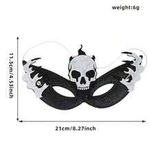 1PC New Halloween Masquerade Mask Bat Skull Half Face Mask Ghost Festival Party Decoration Horror Eye Mask Funny Toy, Desktop Ornament Birthday Gift - Easter Gift - Perfect Gift - Gift - Multicolor - View 11