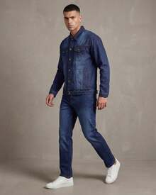 Men's Denim Classic Jean Suit Outfit - Blue - View 3