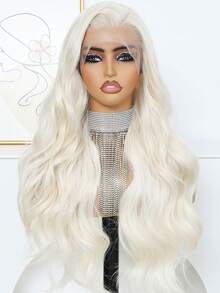Blonde Lace Front Wig, Synthetic 13x4 Lace Front Wig Body Wave, Blonde Lace Frontal Wig For Women Glueless Daily Use 26 Inch - Multicolor - View 4