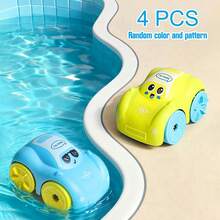 Children's Wind-Up Chain Car, Fun Bathroom Bath Toy, Kids Land And Water Amphibious Car, Baby Party Holiday Gift Easter Filler, Random Color - Multicolor - View 9