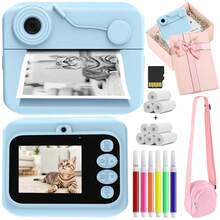 Photo Paper Included Camera Kids Instant Print Camera Fun Creative Set With Included Paper Rolls Color Pens Capture Fun In An Instant Portable 1080P HD Video Photo 2.4-Inch Screen Digital Camera Toy Toy Camera With Free Photo Paper - XX-multicolor - View 15