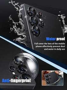 Gorilla Hero 1 Set Camera Lens Protector, Compatible With Samsung Series Models, Anti-Collision, Black CD Texture, Auto-Adsorption, Phone Accessories, Compatible With Galaxy S23/S24/S25/S25 Plus/S25 Ultra/Z Flip/Z Fold/Fold 8 Ultra/Fold 8 And Other Models - Black - View 6