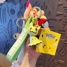 Miniso Móc khóa hình PVC Pokémon Cute Tour, mặt dây chuyền anime nhiều kiểu kèm charm Pokeball, phụ kiện treo túi xách cầm tay (1 cái) - Nhiều màu - Xem 4
