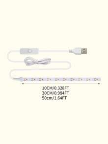 1pc USB Powered Button Switch LED Sewing Machine Light Strip, Bright White Light, Adjustable Cable Suitable For All Sewing Machines, Easy Installation, Durable Lighting - LED Strip Light - View 8