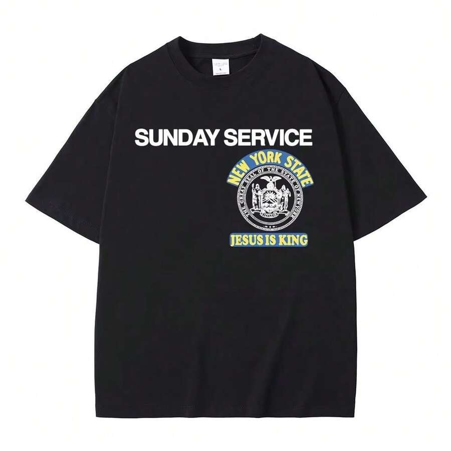 Casual 100% Cotton Unisex Oversized Short Sleeve Summer T-Shirt With Vintage Music Graphic For Streetwear, Hip Hop Style Tee - Black - View 1