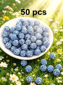 50/100pcs 10mm Shiny Disco Ball Beads - Reflective Multicolor Plastic Beads, Suitable For Jewelry Making, DIY Crafts, Necklace And Earring Accessories, Jewelry Making Beads, Earring Components, Handmade Beads - Multicolor - View 56