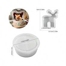 SILIKE LUFEI 2pcs Christmas Tree & Deer Relief Storage Box & Ornament Silicone Mold Set, Suitable For Resin, Plaster, Candle, Aromatherapy Products, Home Decor Display - Silicone Mold - View 9