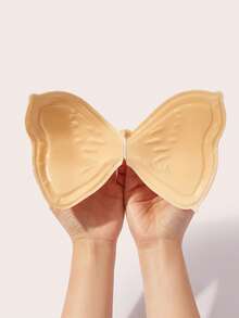 Lignisse Butterfly Design Silicone Sticky Bra Invisible Nipple Covers Women Reusable Adhesive Breast Covers Seamless Strapless Bra Pads For Party Wedding Dress - Multicolor - View 2