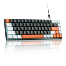MageGee Box 65% Mechanical Keyboard, Wired Gaming Keyboard With Blue/Red Switch, Type-C, 68 Keys, LED Backlight, Mini Compact Keyboard For Laptop, Windows PC, Gaming - Multicolor - View 18