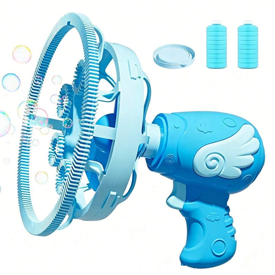 Giant Bubble Machine For Water And Beach Play, Automatic Bubble Machine With Wing Design - Giant Bubble Launcher - Fun Summer Toy - Blue - View 1