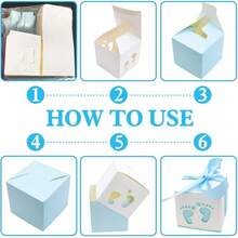 50pcs Gender Reveal Party Favor Boxes, Baby Shower, Car Design Candy Boxes With Pink And Blue Ribbon Bows, Suitable For Wedding Decor, 1st Birthday Party, Celebration And Other Occasions - Multicolor - View 5