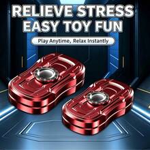 Spinner da dito meccanico a cricchetto magnetico, giocattolo portatile antistress con click per adulti, piccolo gadget EDC - Rosso - Visualizzare 6